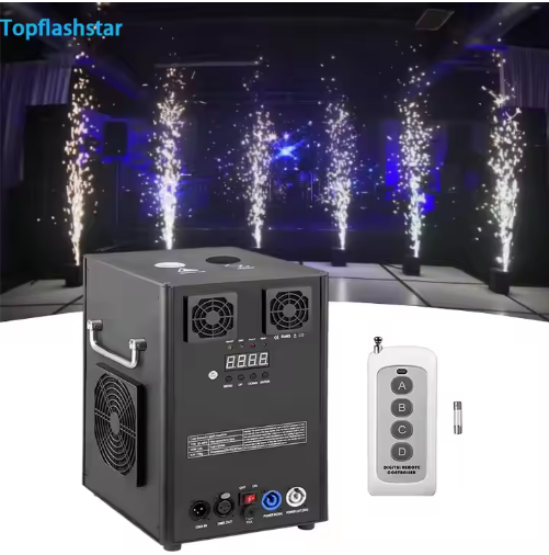 Dmx 750W Portable Cold Flame Sparkler Stage Waterfall Fireworks Machine Cold Fountain Spark Machine for Wedding Stage Star Show