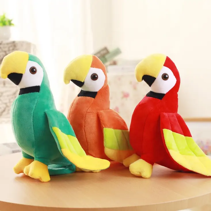 20cm Cute Plush Rio Macaw Parrot Plush Toy Stuffed Doll Bird Baby Kids Birthday Gift Home christmas Decor dropshipping
