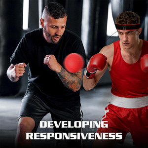 Beginner Proficiency Improvement Pu Foam Boxing Reflex <strong>Ball</strong> Headband - Product Image 6