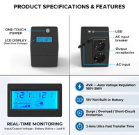 Onduleur monophasé 120V 220V, onduleur interactif en ligne, onduleur à batterie lithium-ion, approvisionnement direct usine, Smart-UPS Lithium-ion