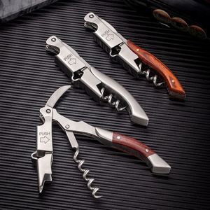 Portable Multifunction <b>Wine</b> Beer Bottle Opener Wood Corkscrew Customizable Logo Wedding Parties Casual Gatherings Kitchen - Product Image 3