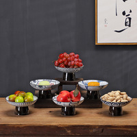 Chinees blauw-wit porseleinen fruitplateau met afneembaar ontwerp, precisie-geproduceerd, hoog, hartvormig, retro Amerikaanse stijl voor thuisgebruik