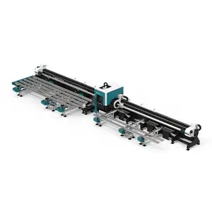 LXSHOW high precision 83TIV series 3000w automatic four chuck laser tube cutting machine