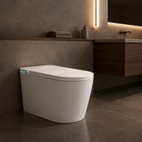 Ensemble WC intelligent avec bidet électrique, siège chauffant, chasse d'eau automatique et accessoires