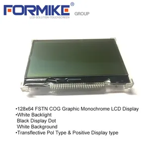 โมดูลจอแสดงผล LCD ขาวดำ Fstn หน้าจอแสดงผล128x64แบบ transflective COG