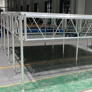 Platform penampilan aluminium 4x8, Platform panggung 4x8 tinggi dapat disesuaikan