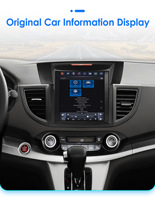CARUPEZ 9.7 inci IPS Android Car Stereo GPS DSP Vertikal Gaya Tesla Unit Navigasi Head Unit CR-V 2012-2016 CarPlay Android Auto