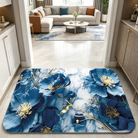 Tapis de porte en boue de diatomée super absorbant, à séchage rapide, antidérapant, imprimé sur mesure, tapis décoratif pour l'entrée de la maison, la cuisine
