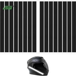Autocollants de sécurité réfléchissants noirs haute visibilité pour <span class=keywords><strong>casque</strong></span>, 16 pièces, pour <span class=keywords><strong>moto</strong></span> et vélo - Product Image 1