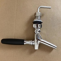 , Robinet de cidre de vin de bière en acier inoxydable 316L avec contrôle de débit à levier, compensateur en ligne en acier inoxydable avec assemblage de tige