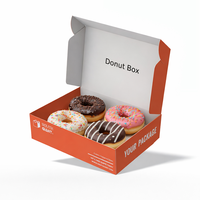 Op maat gemaakte vetvrije donutbakjes met scharnierend deksel voor zoetigheden, gebak en afhaalverpakkingen