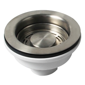 <span class=keywords><strong>TALEA</strong></span> - Kit de Plomería con Colador de Fregadero de Cocina Moderno de Acero Inoxidable de 3 1/2 Pulgadas y Tapón de Drenaje - Garantía de 5 Años - Product Image 1
