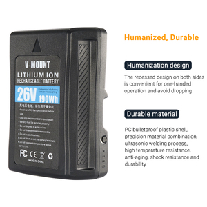 MAN BP-190S-26V V-lock batteria ricaricabile agli ioni di litio 26V, 13000mah, 190wh fotocamera nero CE, custodia nera per telefono cellulare - Product Image 3
