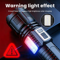 Lampe de poche solaire télescopique à zoom longue portée, puissante, en ABS, pour le camping