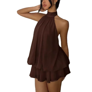 <span class=keywords><strong>Vestido</strong></span> Versátil Europeo y Americano para Vacaciones, Holgado y Sexy, con <span class=keywords><strong>Cuello</strong></span> Halter, Cintura Alta, de Secado Rápido y Transpirable - Product Image 3