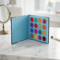 Palette à paupières vide personnalisable à trois volets avec miroir, emballage OEM, étui magnétique 3 compartiments pour maquillage DIY, vente en gros