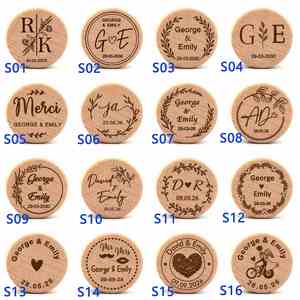 Tapones de Corcho, Tapones de Vino de Madera Personalizados con Nombre Grabado, Recuerdos para Bodas/Fiestas/Eventos, Regalo para Invitados - Product Image 5