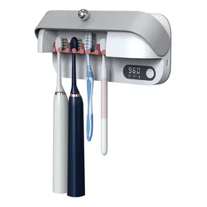 Banyo akıllı elektrikli diş macunu dağıtıcı UV diş fırçası tutucu UV sterilizasyon dezenfektanı diş fırçası tutucular