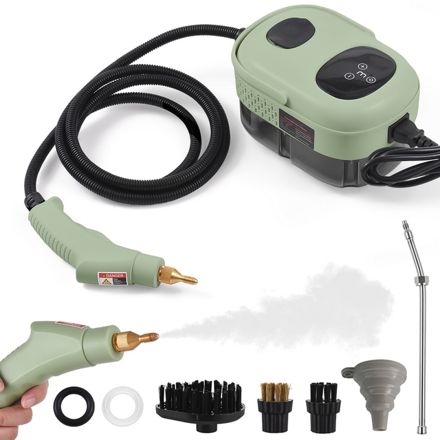 Portable 2500W High Temperature Pressurized Steam Cleaning Machine 3 Bar 3 Brush Heads High Pressure Handheld Steam Cleaner