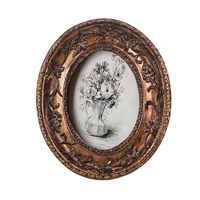 Support mural de table Bronze Or Bois Ps 4x4 Cadre photo vintage Cadre photo rond antique Affichage du cadre photo