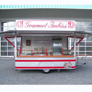 Carro de cocina móvil con 2 salidas para freír, tipo camión, para la venta en China, con asiento para remolque de comida - Product Image 1