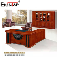 Bureau de Direction Professionnel en MDF 100%, Style Européen Demi-Lune