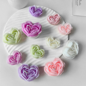 Wholesale Valentine's Day Gifts Heart Shaped Home Decor Aromatherapy <strong>Candle</strong> Rose Flower Scented <strong>Candles</strong> - Product Image 5