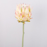 Fleur artificielle King Protea en soie élégante haut de gamme faite à la main pour la décoration intérieure Occasions de fête-Mariage Graduation Pâques