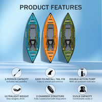 Kayak gonflable renforcé à fond rigide pour la compétition, canoë pliable, kayaks de rafting, planche à pagaie récréative, pêche