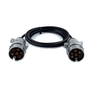 Autokins-Piezas de remolque de metal, carcasa de aluminio de 7 vías, enchufe de remolque de metal de 7 pines con tuerca, tensión de 12V - Product Image 5