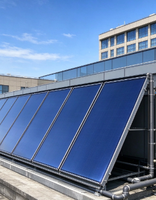 Collecteur solaire thermique à plaques plates de grande taille à haute efficacité / Panneau solaire de chauffage de grande taille pour projet commercial