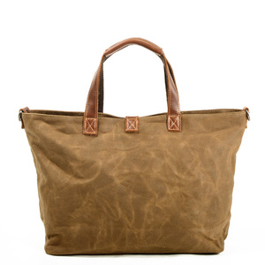 Dames Gewaxt Canvas Schoudertas Canvas Draagtas - Product Image 5