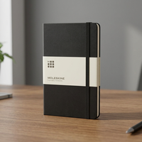 Carnet d'exercices Moleskine Classic L avec couverture rigide, formats A5/A6, reliure thermique, matière PU, pages blanches