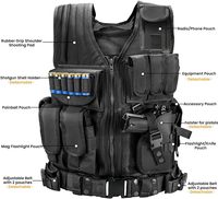 Gilet tactique MOLLE réglable et léger avec plusieurs poches pour l'entraînement en plein air, la chasse et le sac à dos tactique