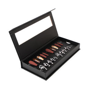 กล่องใสสีชมพูม่วงดำน้ำตาลแบบกดบนเล็บกล่องเปล่า - Product Image 5