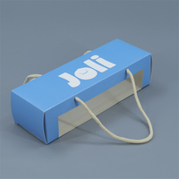 Emballage de cadeau de luxe Emballage avec impression de logo personnalisé Fenêtre en PVC Boîte en papier au design unique avec poignée en corde