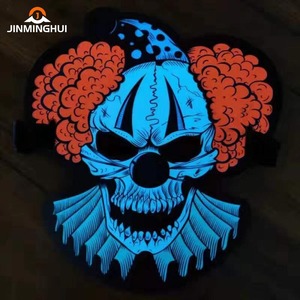 万圣节夜总会Cosplay派对定制Logo多功能小丑造型面具声控可变灯光派对面具 - Product Image 6