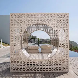 Chaise longue de piscine extérieure de haute qualité en PE imperméable pour jardin, mobilier de loisirs, transat de plage - Product Image 4