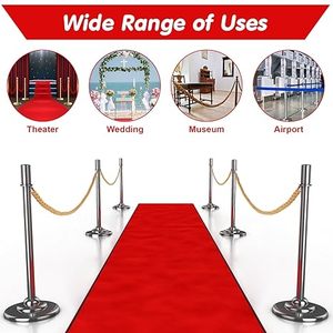 <span class=keywords><strong>Corde</strong></span> torsadée en jute robuste en <span class=keywords><strong>chanvre</strong></span> Barrière de ligne de file d'attente de 6 pieds pour les cinémas et les grandes ouvertures d'hôtels - Product Image 6