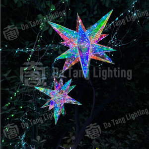 ไฟประดับรูปดาว LED สีรุ้งขนาดใหญ่ สำหรับตกแต่งต้นคริสต์มาส ห้างสรรพสินค้า โถงรับรองโรงแรม และงานแสดงสินค้าตามฤดูกาล - Product Image 2