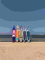 Planche à pagaie gonflable tout usage 12'6"*32"*6" pour le surf et les activités nautiques en extérieur