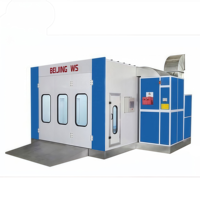 Cabine de peinture automobile BEIJING WS WS-02 à éclairage LED, mode de chauffage brûleur électrique/diesel, température 80°C, 32KW, 220V/380V