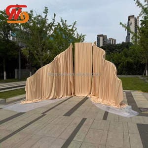 Support de toile de fond arqué ondulé élégant et luxueux pour événements de mariage, directement du fabricant SMS - Product Image 4