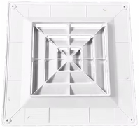 Diffuseur de plafond carré en aluminium pour système CVC, à économie d'énergie, flexible, pour ventilation et retour d'air, prix usine