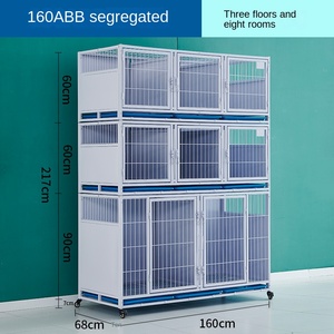 Cages d'isolation pour animaux de compagnie à bouton solide de Style classique commercial en acier inoxydable respirant pour les magasins de toilettage pour animaux de compagnie - Product Image 5