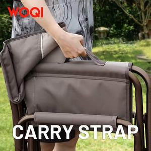 Chaise de camping pliante d'extérieur Woqi avec table latérale, structure en aluminium, tissu Oxford, chaise de directeur de jardin - Product Image 4