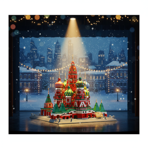 Moscou <span class=keywords><strong>russe</strong></span> haut de gamme et grandiose. Basil's Cathedral Ensemble de construction de petites pièces en ABS, jouet de bricolage pour ornements - Product Image 1