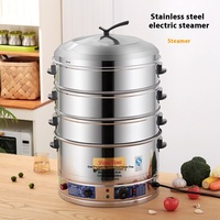 Yolecen-Cuiseur vapeur électrique commercial multicouche en acier inoxydable avec minuterie grande capacité pour la cuisson à la vapeur de petits pains de poisson pour la vente en gros