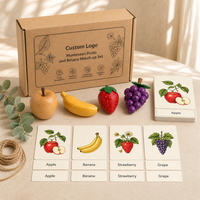 Jeu de correspondance botanique en bois personnalisé avec cartes éducatives, jouet Montessori pour la maternelle, développement précoce du langage et cognitif pour tout-petits