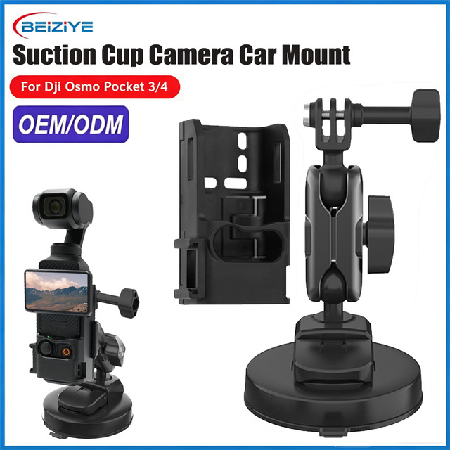 Quick Fit Action Camera Car Mount Adapter Suction Cup Gimbal Camera Car Holder for DJI OSMO Pocket 3 Action Camera Accessories
